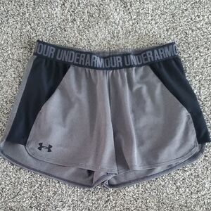 Under Armour Women's Gray and Black Shorts